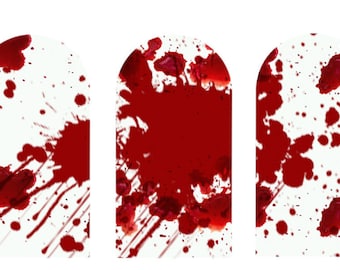 Salpicaduras de sangre Calcomanías de uñas