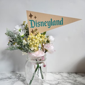 Mod Magic Disneyland Pennant Flag Party Supplies Decoration Center Piece Table Snacks Occasions Bin Basket Wand Bright Vintage Style Stars image 1