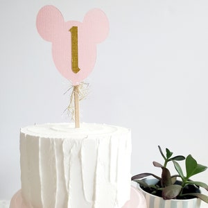 Mickey Birthday Balloon Cake Topper - Party Decor Supplies Birthday Baby Shower Smash Cake Personalized Custom Retro Disney World Age Number