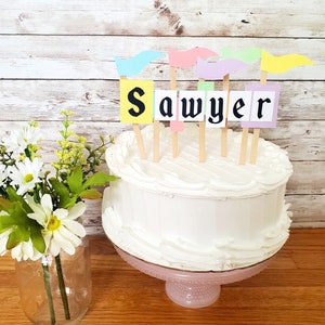 Personalized Disneyland Cake Topper: Pastel Retro Party Decor