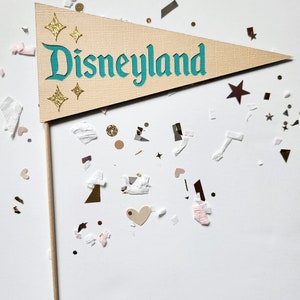 Mod Magic Disneyland Pennant Flag Party Supplies Decoration Center Piece Table Snacks Occasions Bin Basket Wand Bright Vintage Style Stars image 2