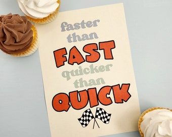 DOWNLOADABLE Radiator Springs Poster - Party Supplies Decoration Smash Cake Photo Prop Lightening McQueen Mater Flo's Racing Snack Table