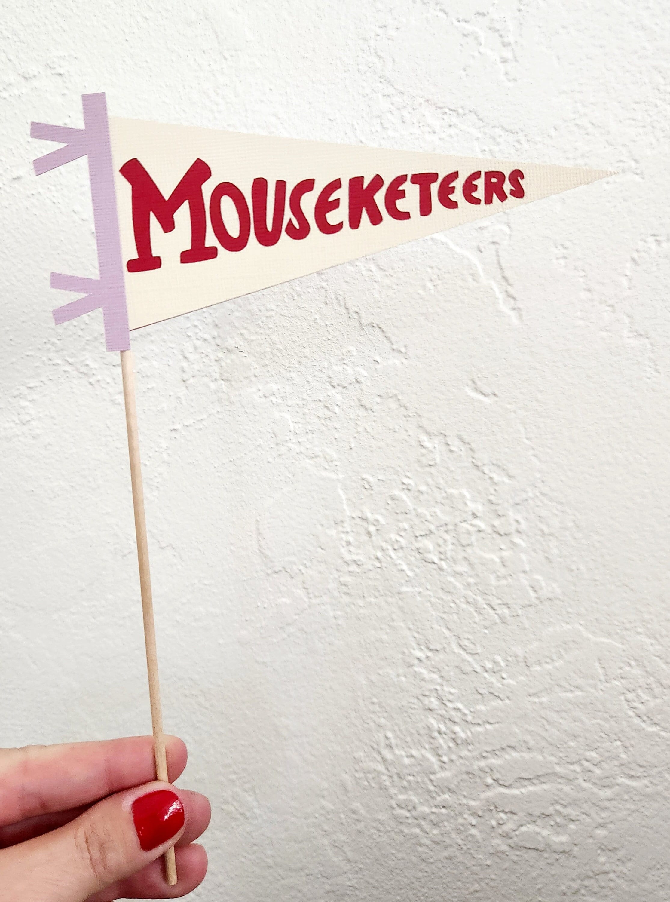 Mouseketeers Pennant Flag - Party Supplies Decoration Center Piece Table Snacks Occasions Bin Basket Wand Boy Girl Vintage Mickey Mouse Club