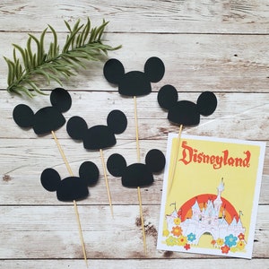 Mickey Hat Cupcake Toppers: Disneyland Party Decorations