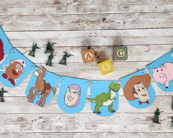 Toy Story Birthday Banner: Party Decoration, Kids Backdrop