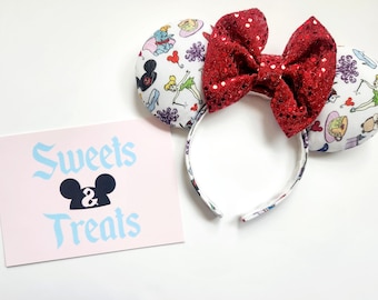 Sweets & Treats Print - Party Sign Fantasyland Gift Birthday Decoration Frame Snacks Mickey Mouse Banner Art Princess Disneyland Castle Pink