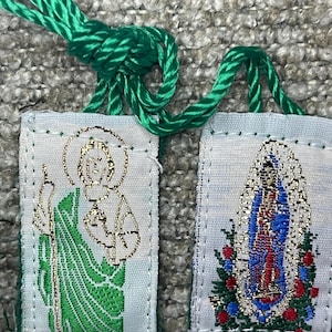 Scapular Escapulario Jesus Nd the Virgen - Escapulario Green  * Free Shipping