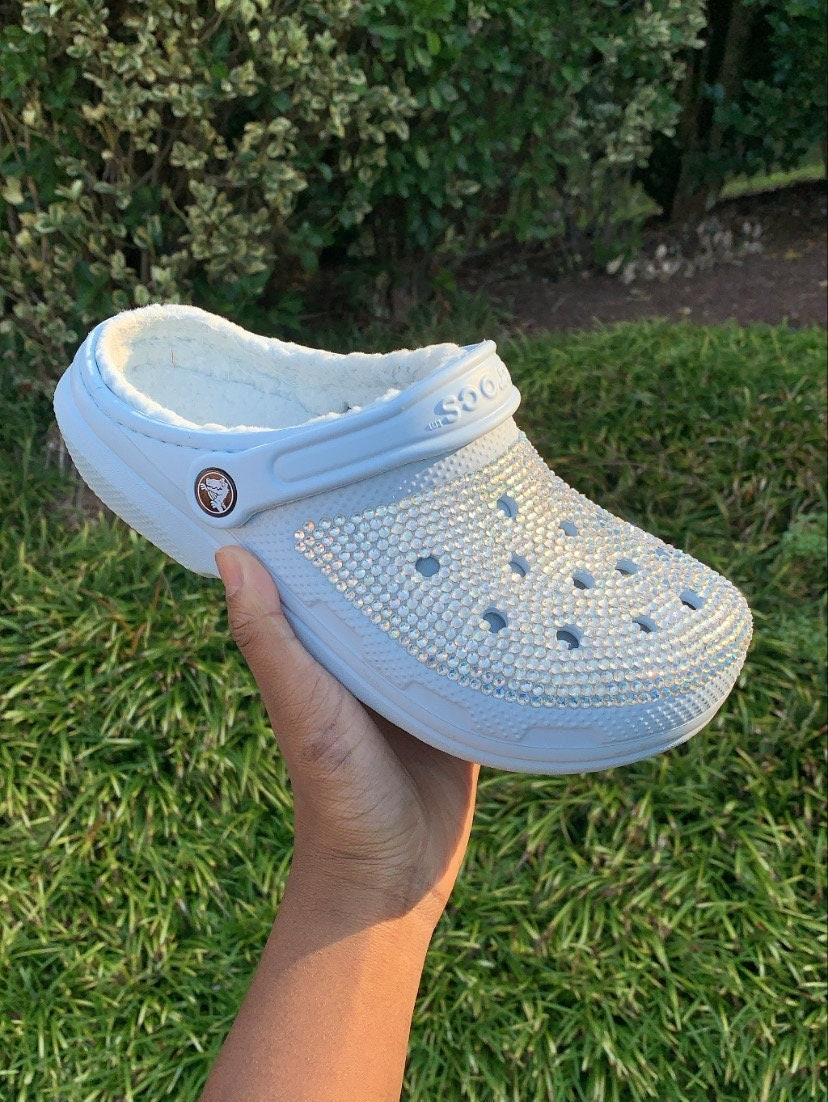 pink bling croc charms on crocs｜TikTok Search