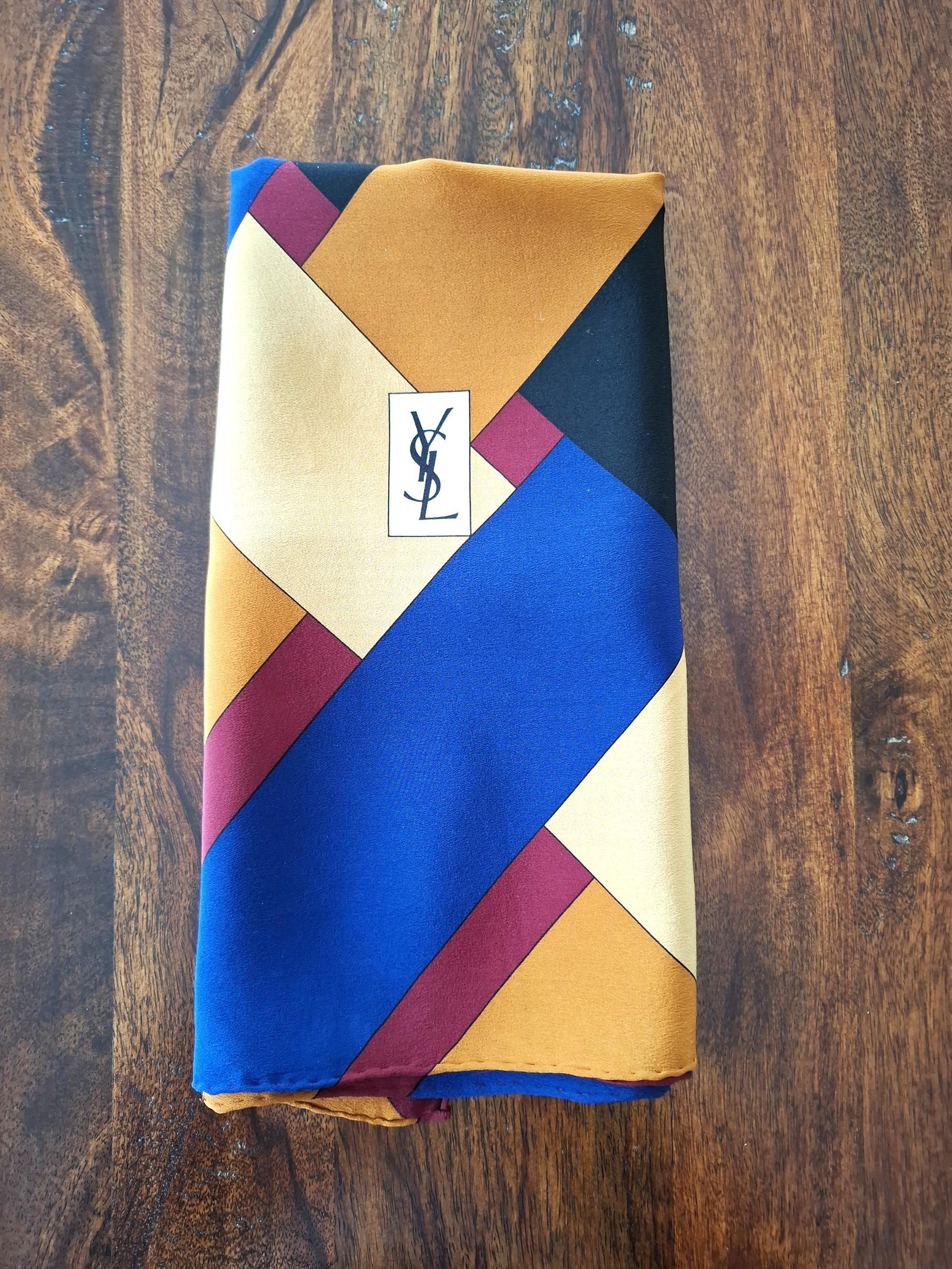 Ysl Pattern Vintage YSL Silk Scarf, 1970s. Bold Colors and Pattern. - Etsy UK