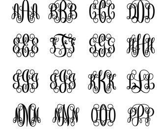 Monogram Svg Fonts, Monogram Script Font Svg, Svg fonts for Cricut, Svg Fonts for Silhouette.