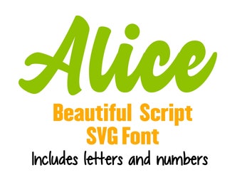 Alice SVG Fonts, Monogram Svg Fonts, Girl Svg Fonts, Script Svg Fonts, Svg fonts for Cricut, Svg Fonts for Silhouette.