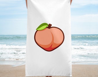Eggplant Emoji Unisex Beach Towel Funny Cool Towel For The