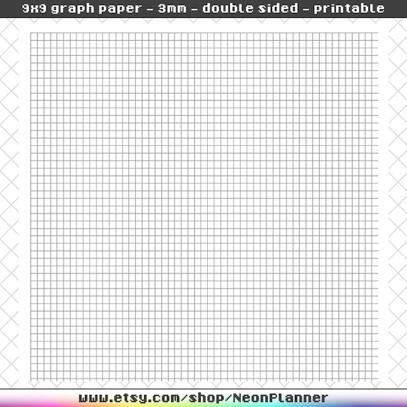 Printable Editable Graph Grid 3mm Small Notebook Letter Size | Etsy