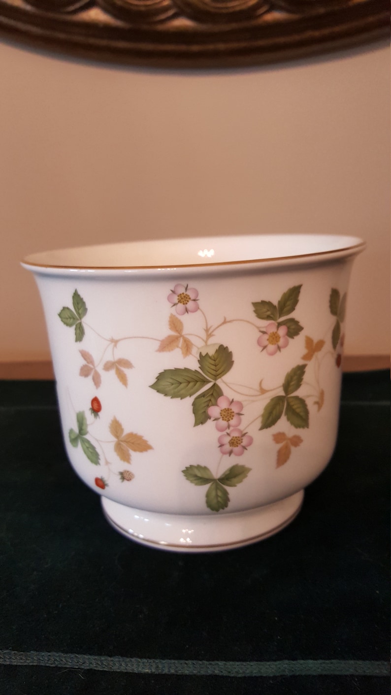 REDUCED Made in England Vintage WEDGEWOOD COLLECTION Authentic Wedgewood Marked All Pieces. Wild Strawberry Bone China 7 Pieces