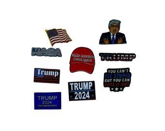 Pin esmaltado de Trump 2024, accesorio para gorra de camionero