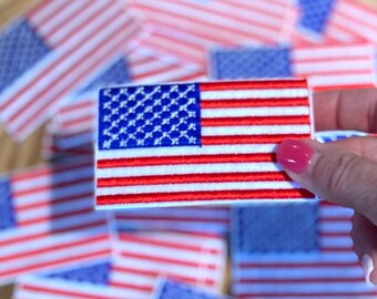 Hoedpatch Amerikaanse vlag 3,27 x 1,89 inch, borduurpatch, patch truckerhoed, VS, vlag, opstrijkbare patch