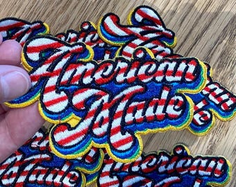 American Made Embroidered Hat Patch, DIY Trucker Hat
