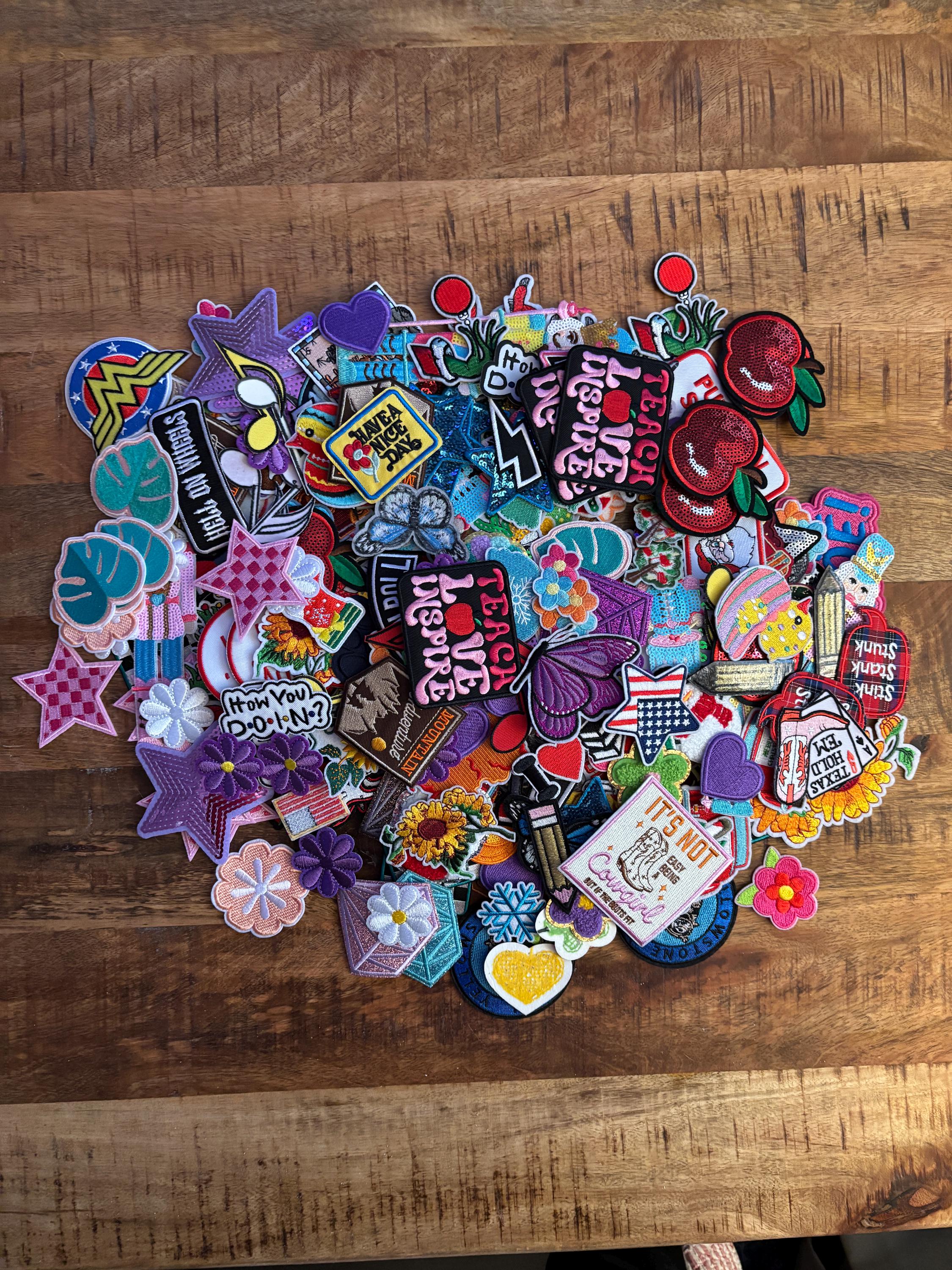 Mystery Embroidered Hat Patches, Random Set of 15 - Etsy