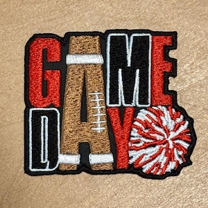 Game Dayhat patch, embroidery patch, trucker hat patch