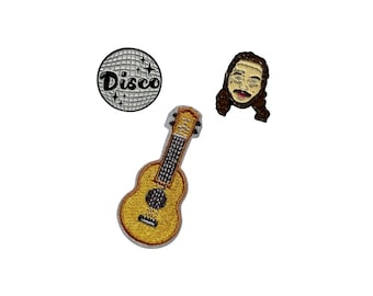Pin esmaltado bordado con motivos musicales, accesorio para gorra de camionero