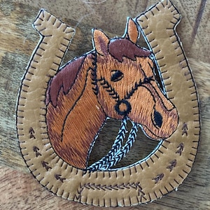 Horseshoe hat patch , embroidery patch, trucker hat patch