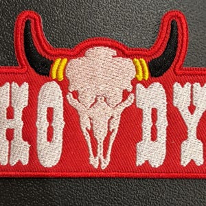 Howdy hat patch , embroidery patch, western, trucker hat patch