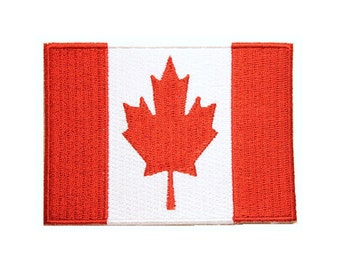 Canadian Flag Embroidered Patch Sew On (2.5"X3.5")