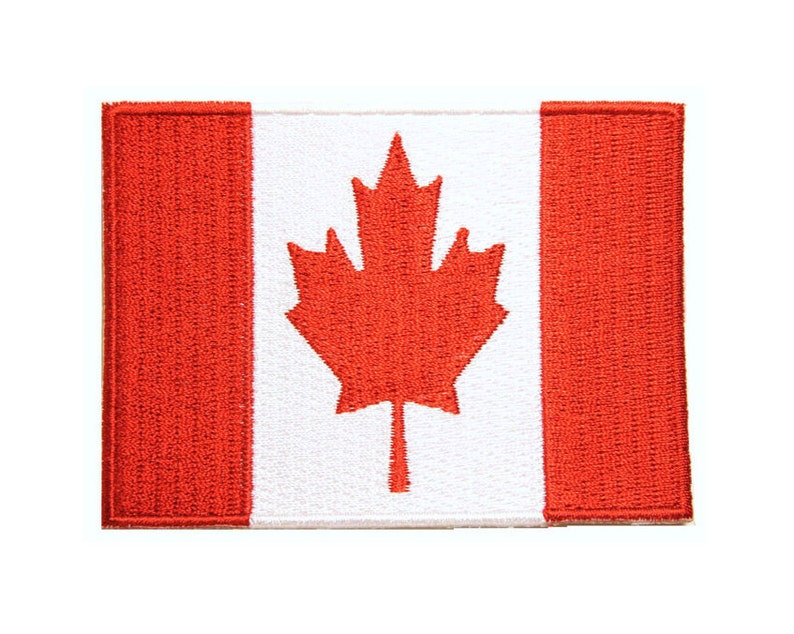 Canadian Flag Embroidered Patch Sew on 2.5x3.5 Etsy Canada