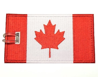 Canadian Flag Embroidered Luggage Tag (NEVER BREAKS!)