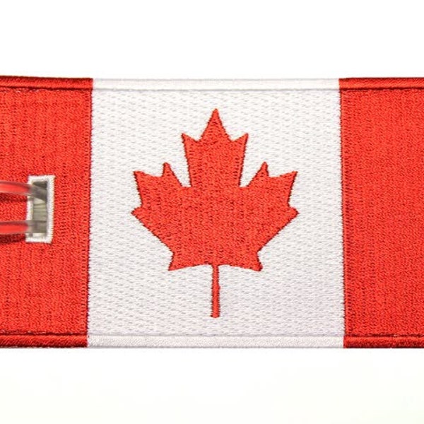 Canadian Flag Embroidered Luggage Tag (NEVER BREAKS!)