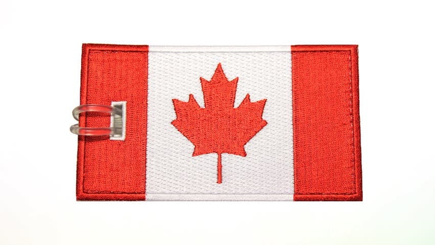 Luggage Tags International Carry-on Red/White Business Card Holder Foonii 4-Pack Canadian Flag Luggage Tag Labels 