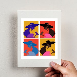 Pop Art - Printables - Wall Art - Instant Download - Andy Warhol - Birthday Gift - Housewarming Gift - Art Lovers - Black Art - French Art