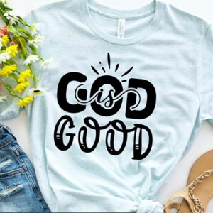 God Is Good, Christian SVG, Instant Download, Bible Verse Bundle, Cut Files for Cricut, Religious SVG, Jesus, God, Faith, PNG File