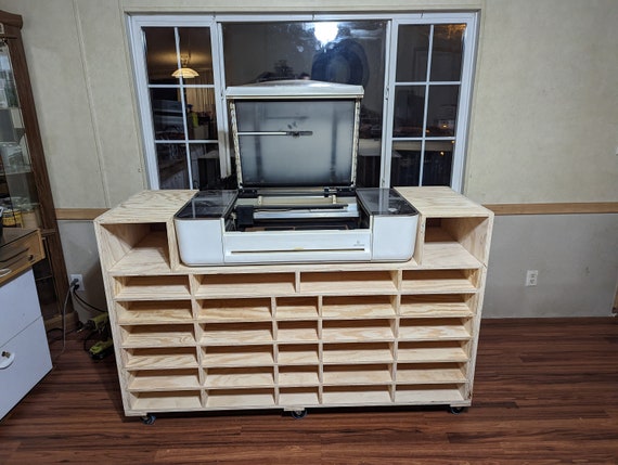 Digital PDF plans for a Glowforge Stand, desk, table, workstation