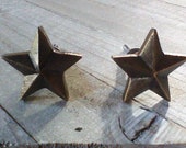Star Knobs, Star Decor Handles, Antique Bronze Dresser Drawer Pulls, Metal Desk Cabinet Handles, 2 quot