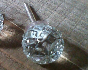 Mirror Glass Knobs Fancy Handles Vintage Inspired Dresser Etsy