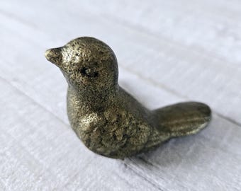 Gałki żeliwne w kształcie ptaków, gałki do szuflad w kolorze starego złota, gałki w stylu vintage, uchwyty w stylu rustykalnym, uchwyty do szuflad komód, rustykalne uchwyty do szafek biurkowych, 3"