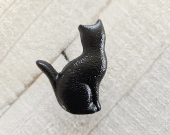 Black Cat Knob, Kitty Drawer Knobs, Pet Decor, Dresser Pulls, Desk Cabinet Handles