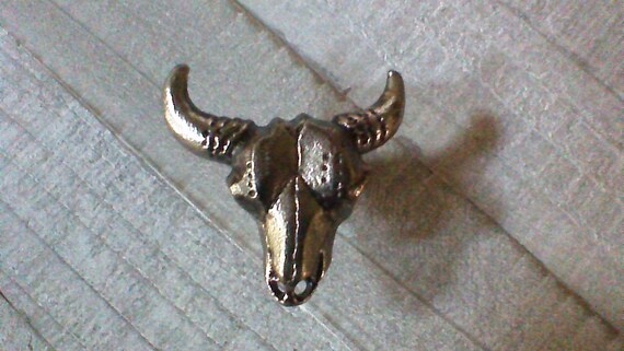 Cow Skull Drawer Knobs Pewter Longhorn Decor Handles Western Etsy