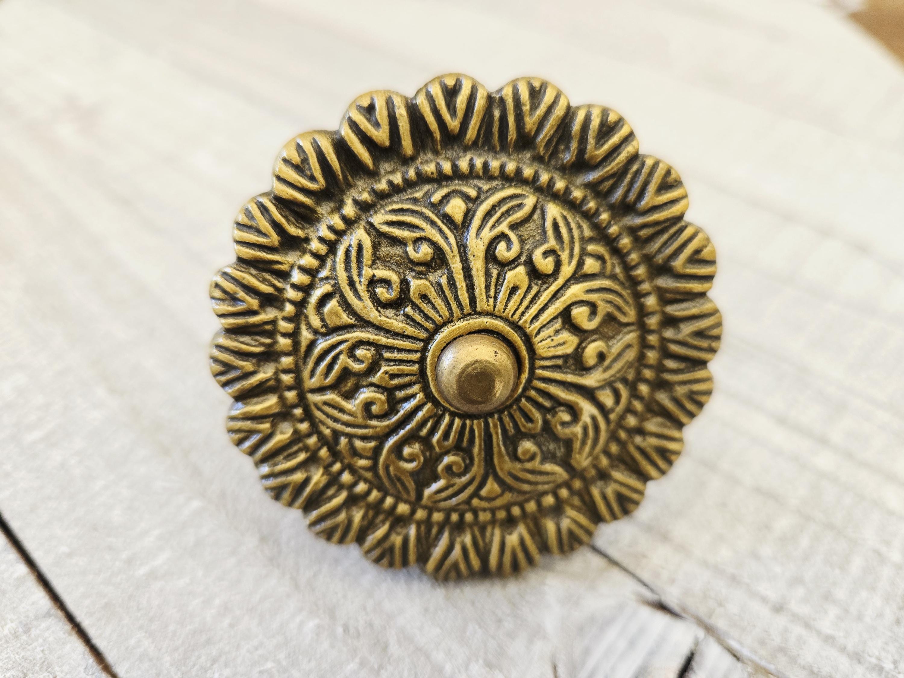 slim fit dress slacks Four Leaf Clover Creative Cabinet Drawer Knobs Vintage Flower Dresser Handles Antique Copper / 6 Pack main image 1