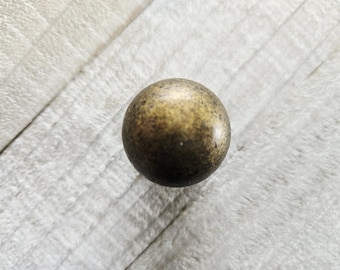 Round Drawer Knob, Antique Bronze Ball Knobs