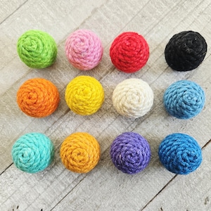 Tiradores de yute con forma de bola, manijas de cuerda, tiradores náuticos, arcoíris, rojo, azul, verde, amarillo, rosa, naranja, rosa, blanco, negro, turquesa