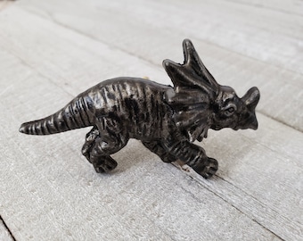 Dinosaur Drawer Knobs, Dinosaur Decor Handles, Triceratops Dresser Drawer Pulls, Metal Desk Cabinet Handles