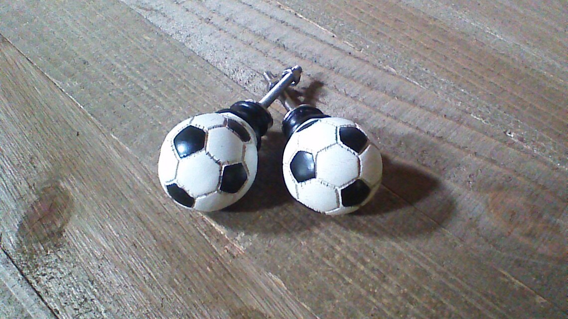 Soccer Ball Drawer Knobs Soccer Handles Boy Dresser Drawer Etsy