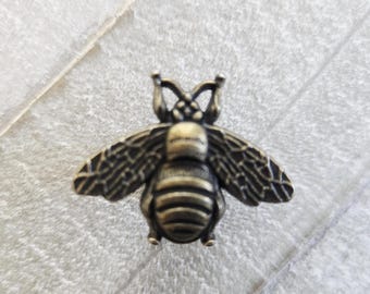Tirador de cajón con forma de abeja, tiradores de cajón de mini cómoda de bronce antiguo.