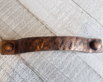 Rustikale Kupfer Schubladenknäufe, Kupfergriffe, Bauernknäufe, Bauernhaus Knäufe, Kabine Kommode Schublade, Schreibtisch Schrank 10,5 cm