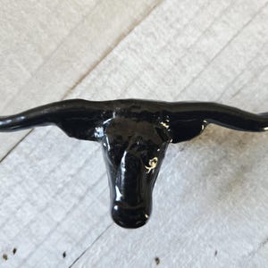 Perilla de vaca, tiradores rústicos de cuernos largos, decoración occidental