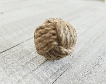 Jute Ball Drawer Knobs, Rope Handles, Nautical Pulls