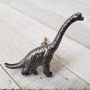 Dinosaur Drawer Knobs, Dinosaur Decor Handles, Brontosaurus Dresser Drawer Pulls, Brachiosaurus Metal Desk Cabinet Handles