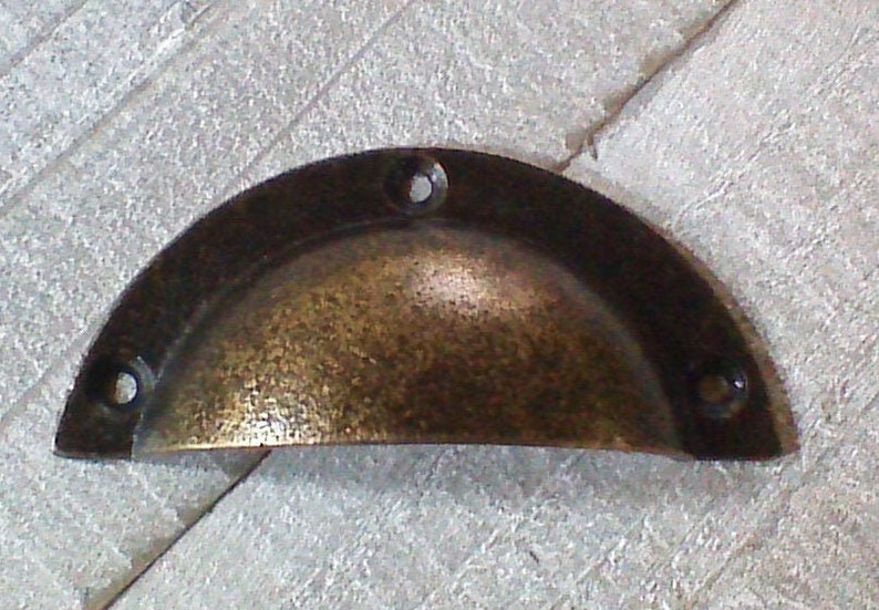 Antique Bronze Drawer Pulls Cup Drawer Pulls Antique Brass Etsy